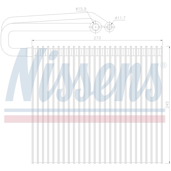 Nissen A/C Evaporator, 92165 92165 - main